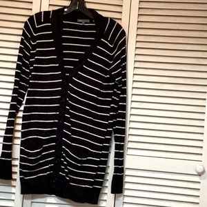 Navy striped Vince cardigan button up